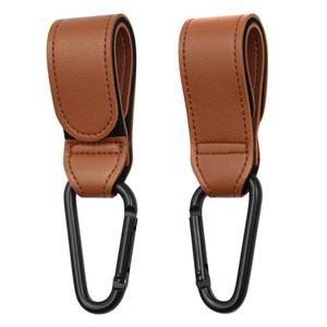 Stocked PU Leather Durable Reusable Multifunctional Stroller <b>Hooks</b> Firm Non-Slip Pram Clips Organizer Hanger Pushchair Shopping - Product Image 5