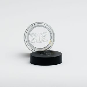 Cannacoast Contenedor de embalaje de vidrio transparente personalizado resistente a los niños para gomitas de hierbas y flores Chocolate con tapa de plástico - Product Image 5