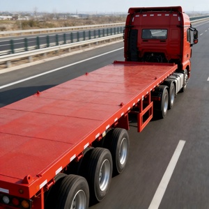 Semi-remorque à plateau plat extensible en acier robuste à 3/4 essieux, capacité de 80-100 tonnes pour le <span class=keywords><strong>transport</strong></span> de marchandises extra-longues - Product Image 6
