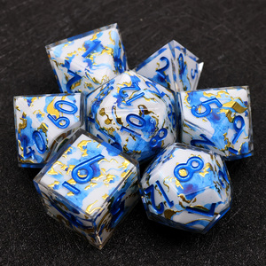 Tùy chỉnh RPG xúc xắc làm bằng tay sắc nét cạnh xúc xắc cho hội đồng quản trị trò chơi vai trò chơi bảng nhựa DND xúc xắc thiết lập đa diện DND Gift-L21 - Product Image 6