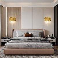 Applique murale en cristal créative de luxe en aluminium de taille moyenne pour salon escalier chambre et chevet décor pour Amazon