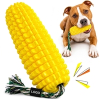 Jouets à mâcher pour chiots en forme de maïs jaune vif, résistants aux morsures, durables, pour la dentition et l'entraînement au nettoyage des dents des chiots