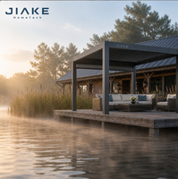 Jiake 6063-T5 Aluminium-Pergola mit Motorisiertem Lamellendach für Seaside-Resorts, Terrassen, Außenbereiche, Gartenpavillons