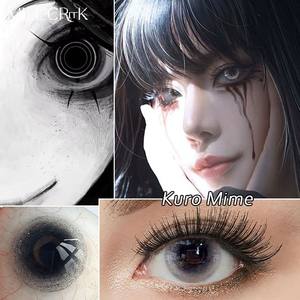 Lentes de <span class=keywords><strong>Contacto</strong></span> de Color Negro para Cosplay de Halloween Haipurecon, Alta Calidad, Suaves, Efecto Ojos Grandes de 14.5mm, Material HEMA, 40% de Contenido de Agua, Maquillaje - Product Image 4