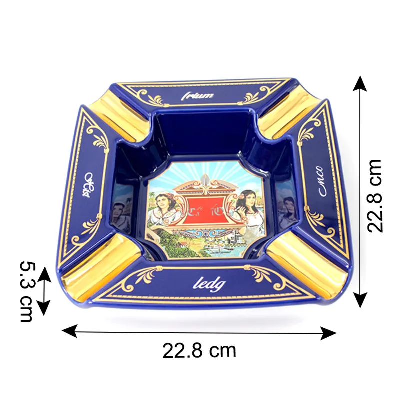 ที่เขี่ยซิการ์ทำจากเซรามิกสำหรับ3ct ทำจากสเตนเลสสตีลใช้ในโรงแรมบาร์สำนักงานโลโก้แบบออกแบบได้ตามต้องการ