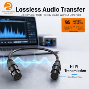 Cable de <span class=keywords><strong>Audio</strong></span> <span class=keywords><strong>XLR</strong></span> ROMTRONIC OEM Resistente a la Torsión, Cobre OFC, Más de 10000 Ciclos de Conexión, <span class=keywords><strong>Audio</strong></span> Profesional para Equipos de DJ y Escenario - Product Image 3
