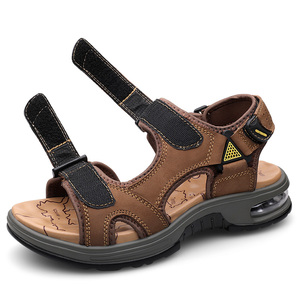 Nouvelles sandales pour hommes, tailles 38-46, avec bride croisée supérieure, style pêcheur, fermeture auto-agrippante, amortissantes et légères - Product Image 4