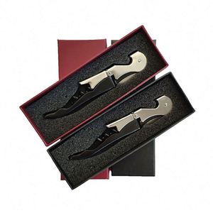 Ouvre-bouteille de vin multifonctionnel en acier inoxydable, ensemble de 4 pièces, écologique, coffret cadeau, best-seller en ligne - Product Image 5