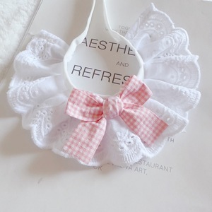 Pet scarf, bib, dog bib, cat scarf, teddy <b>bear</b> princess <b>cute</b> plaid bow thin style - Product Image 4