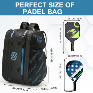 New Best-selling Pickleball Racket Bag <b>Badminton</b> Tennis Bag Multifunctional 30-40L Waterproof Outdoor Backpack Zipper Closure - Product Image 2