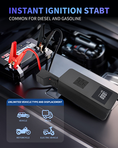 8000mAh 15V 파워뱅크 LED 조명 타이어 공기주입 기능 차량용 점프 스타터, 자동차 및 오토바이용 15V 비상 공구 - Product Image 4