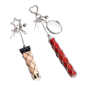 Wofish Fashion Stainless Steel Anime Design Anniversary Bag Charm Keychain Seashell Starfish Shape Lightweight Handmade Metal