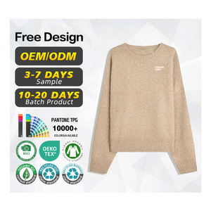 Pull en maille d'hiver pour homme en acrylique et polyester, style streetwear, avec logo personnalisé brodé ou imprimé, certifié GRS - Product Image 1