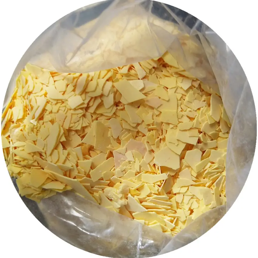 Alta qualidade De Sódio 60% 30ppm 25kg saco sulfureto/sulfureto amarelo e vermelho floco