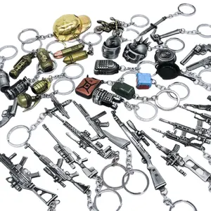 25 Styles 3D Metal Mini gun keychain