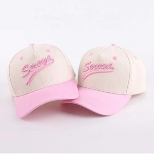 Custom 5 Panels Curved Brim Waterproof Cotton Dad Hat Mens Sports Fruit 3D Puff Embroidery Logo Structured <b>Baseball</b> <b>Cap</b> - Product Image 3