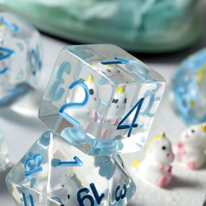 Miễn Phí Mẫu 7Pcs Dnd Tùy Chỉnh Xúc Xắc Sản Xuất <span class=keywords><strong>RPG</strong></span> Trò Chơi Xúc Xắc Nhựa Động Vật Lõi Dice D & D Cho Dungeon Và Dragons Unicorn - Product Image 1