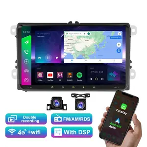 Jmance 9inch 2+32/4+64/6+128GB 4G BT5.0 DSP RDS Android Auto Carplay For VW Android Navigation 2 Din Car Radio