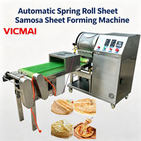 Machine automatique de formage de feuilles de samosas et de rouleaux de printemps avec chauffage double gaz et électrique pour deux types de feuilles