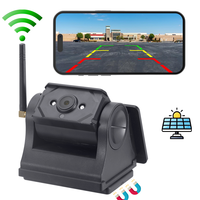 Caméra de recul sans fil Wi-Fi à énergie solaire 100m pour bus, fourgonnette, camion, camping-car, compatible iOS et Android
