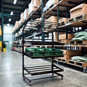 Estantes de Exhibición de Metal Resistentes para Supermercados, Personalizados por el Fabricante, con Almacenamiento para Frutas y Verduras - Product Image 2