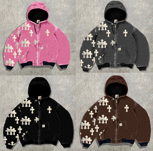 High-quality American Street Style Trendy Winter Hoodie for Men and Women Casual 3D Printed Digital Printing Zip-<strong>up</strong> Hoodie - Product Image 1