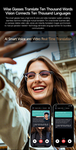 อาทิตย์ NL-FL แว่นตาแปลภาษาอัจฉริยะ Ai chatgpt BT พร้อมกัน IP67โทร1080P วิดีโออัจฉริยะกันน้ำ - Product Image 5
