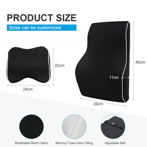 Coussin de tête de voiture personnalisé ultra-doux pour la conduite avec sangle réglable, coussin de soutien cervical en mousse à mémoire de forme pour la nuque - Product Image 2