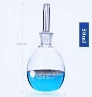 Pycomètre en verre 4Biolab pour test de densité des liquides, bouteille de gravimétrie, pycomètre en verre
