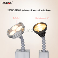 Projecteur LED modulaire sans fil avec télécommande DMX512, zoom 12W, batterie pour événements de mariage, aimant, lumière blanche chaude