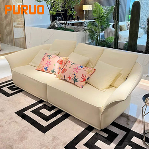 Canapé modulaire Chesterfield Puruo au design moderne, mobilier de salon de luxe, canapé en cuir confortable <span class=keywords><strong>orange</strong></span> pour chambre d'hôtel - Product Image 6