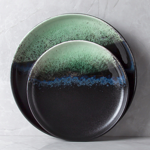 Vajilla de Porcelana de estilo japonés y coreano, Platos de piedra Natural Para restaurante, <span class=keywords><strong>Sushi</strong></span>, redondo, negro, elegante, plato principal - Product Image 4