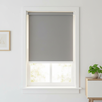 Persianas Enrollables Motorizadas Inteligentes Tuya Zigbee, 100% Opacas, Doble Capa, Eléctricas, Integradas, de Bambú, Poliéster Liso, para Ventana Francesa