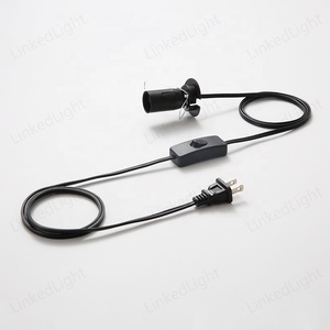 Mỹ <span class=keywords><strong>ul</strong></span> cắm điện E26 đèn ánh sáng bóng đèn ổ cắm dây Set với switch - Product Image 3
