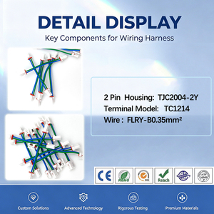 Layanan Gambar Dukungan Kabel Lampu Rem Belakang Kustom dengan Housing TJC2004-2Y Terminal TC1214 untuk Pabrik Kendaraan - Product Image 2