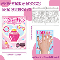 Set de Libros para Colorear con Dibujos Animados para Niñas, Encuadernación Perfecta, Papel Couché, Papel Decorativo, Papel Kraft, Tapa Blanda, Maquillaje para Fiestas Infantiles