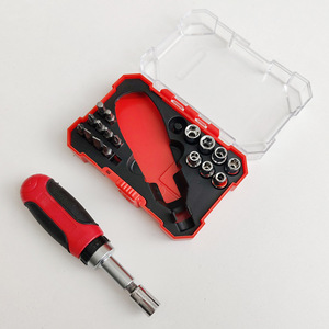 Lixin 20-Piece 1/4 Inch Ratchet Screwdriver Bit Socket Set Hand Tool Kit Metric Imperial Home Use - Product Image 2