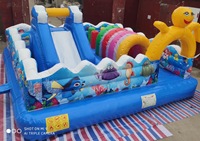 Château gonflable pour enfants - Matériel PVC écologique - Utilisation commerciale - Multi-usages - Extérieur/intérieur - Économique