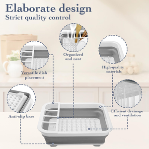 The New Listing <b>Collapsible</b> Over Sink Stand <b>Storage</b> Drainer Rack Foldable Drain Basket Holders - Product Image 2