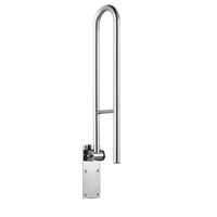 Main courante de toilette en acier inoxydable en forme de U Flip-Up Salle de bain Barre d'appui pliante Handicap Sécurité Hôpital Douche Utilisation Pliable