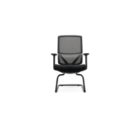 Chaise de bureau ergonomique en maille avec base cantilever et accoudoirs fixes pour salles de conférence, réceptions et sièges visiteurs