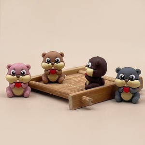 3D Animal cuentas de silicona divertido Animal con cuentas bebé diente dibujos animados Castor cuentas de silicona al por mayor - Product Image 5