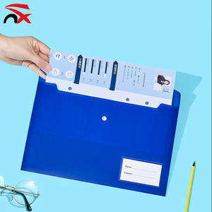 Nuoxin Bán Buôn Thời Trang Đầy Màu Sắc Cá Nhân Dày Nút Kỳ Thi Giấy Cuốn Sách Phân Loại A4 Lưu Trữ Tập Tin Túi Thư Mục Tập Tin - Product Image 4