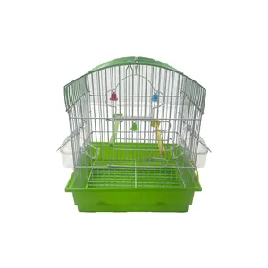 Double square foldable wire stainless steel macaw cocktail bird parrot canary aviary feeding bird cage accessories