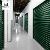 Unités de stockage modulaires en acier galvanisé avec portes battantes, système de cloisons intérieures préfabriquées pour couloirs, unité de stockage