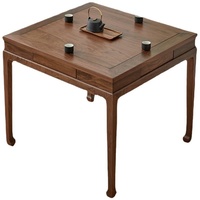Nouvelle table à thé carrée moderne et simple en noyer noir massif, table à manger multifonctionnelle pour Mahjong, mobilier pliable pour la maison, balcon/thé