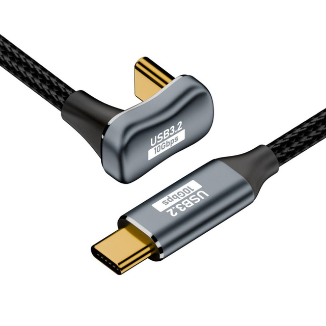 High Quality Full Function U Shaped USB3.2 GEN2 Type C 10Gbps 100W Fast Charging Data Cable Supports OTG Audio and Video Cable