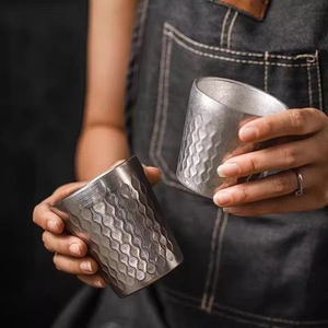 Stainless Steel Tumbler 304 Double Layer Flake Pattern Cup Camping Outdoor Beverage Mug Antique Finish - Product Image 3