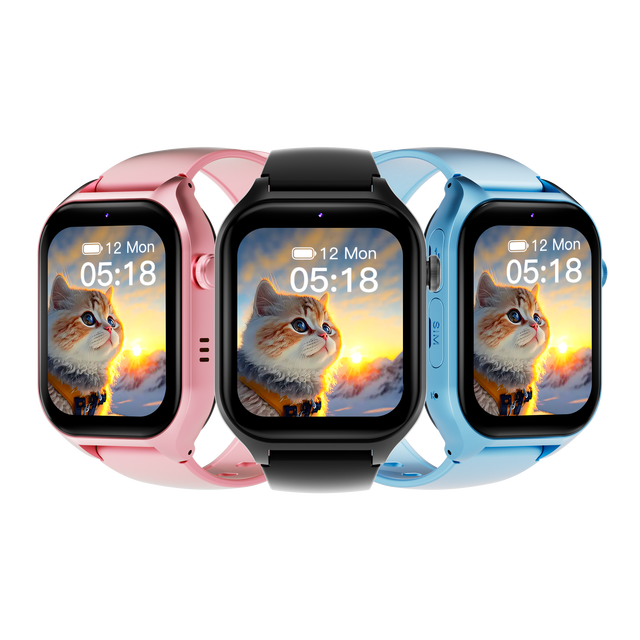 4G GPS Smartwatch for Kids Long-Life Battery Camera Video Calling Waterproof IP68 Android Operation System IPS Silica Gel
