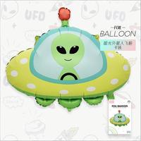 Nouveaux ballons en aluminium épais mats en forme de vaisseaux spatiaux, thème interstellaire, décorations pour fêtes d'anniversaire pour enfants